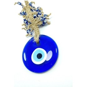 Resim Özel Tasarım Püsküllü Nazar Boncuğu 9 Cm El Yapımı Duvar Dekoru 