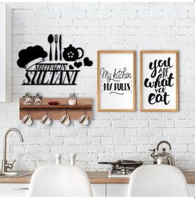 Resim Bk Home Doğal Ahşap Raflı Dekoratif Fincan Askılığı Mutfak Konsep (551038621) 