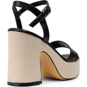 Resim Deery Siyah Platform Topuk Kadın Sandalet - K1040ZSYHM01 