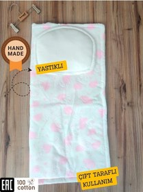 Resim Mavi Erkek Bebek Battaniyesi Yorganı Yastıklı Çift Taraflı Fonksiyonel Kullanım Yenidoğan Pembe 