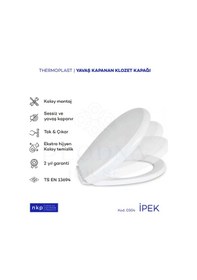 Resim İpek Amortisörlü Yavaş Kapanan Klozet Kapağı 