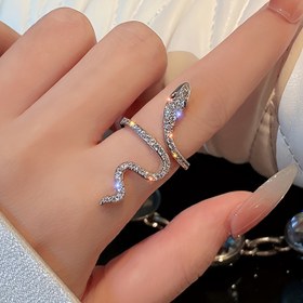 Resim Yılan Yüzük Y2K Punk Tarzı UV Kaplı Keskin Takılar Canlı Kırmızı ve Mavi Aydınlatma Efektleri ile - Kadınlar için Cesur Açıklama Yüzüğü, Partiler, Müzik Festivali, Sevgililer Günü ve Yaratıcı Hediyeler için mükemmel 