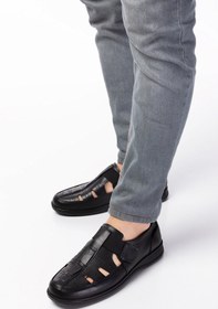Resim maximoda Hakiki Deri, Terletmez, Klima Tabanlı, Rahat Kalıp Erkek Sandalet 