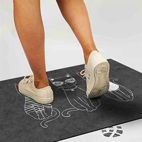 Resim Monnhein Tasarımlı Dekoratif Kapı önü Paspas, Dış Mekan/Ev İçi/Banyo/Mutfak/Yatak Odası/Giriş Paspasları (3 Kedi, 40x60) 