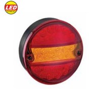Resim Mars 24V STOP LAMBASI YUVARLAK KABLOLU LEDLİ 3 FONKSİYONLU KIRMIZI-SARI (140*60 MM) AROX 
