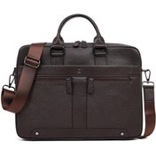 Resim Men's Brown Leather Laptop Bag Derimod