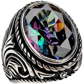 Resim Mistiktopaz Taşlı Erkek Yüzüğü 230047494g23y 