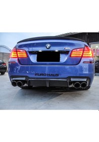 Resim Bmw F10 Vorstainer Difüzör Difizör Plastik Parlak Siyah 2010-2017 Arka-bodykit-ek-karlık 