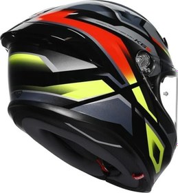 Resim AGV K6 S Motosiklet Kaskı Kapalı Kask Erazer Black Red Yellow Fluo S 