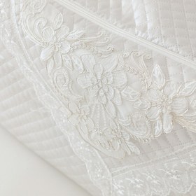 Resim Saten Dantelli Yorgan Hurç - 100x45x45 cm 