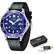 Resim Hanyang Mavi Lıge Erkekler Izle Iş Tarihi Izle Erkekler Için Lüks Spor Kuvars Saatler Su Geçirmez Aydınlık Silikon Kol Saati Relogio Masculino (Yurt Dışından) 