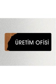 Resim zafrakreklam Ofis -Kapı İsimliği, Yönlendirme levhası 26X10Cm - ÜRETİM OFİSİ 