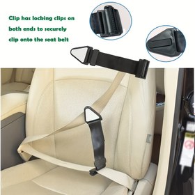 Resim Ayarlanabilir Araba Koltuk Kemeri - Ergonomik Boyun Koruma, Anti-Yorgunluk Tasarımı, Kolay Kurulum Güvenlik Kayışı, Kilitli Klips ile Güvenli Uygunluk, Siyah, Koltuk Kemeri Ayarçığı, Araç Konfor Aksesuarı, Rahat Boyun Desteği, Dayanıklı Kumaş Kaplama 
