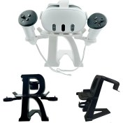 Resim Quest 3/pro Vr Kulaklık Masa Standı Ekran Tutucu ve Denetleyici Desteği (Siyah) 
