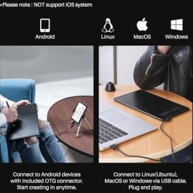 Resim Uray Home Huion Inspiroy H640P Grafik Çizim Tableti 