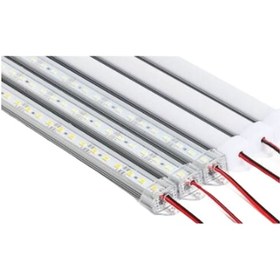 Resim 12 Volt Alüminyum Kasalı 5730 Ledli Çubuk Led Bar Mavi Opak Cam 