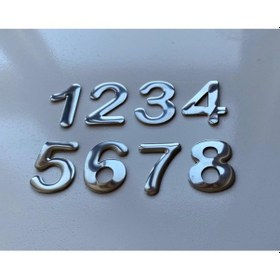 Resim 4.2 Cm Metal Krom Yapışkanlı 1,2,3,4,5,6,7,8 
