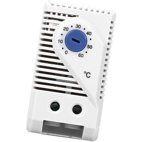 Resim Dianziye Mekanik Sıcaklık Kontrolü, 0-60 C Ayar Aralığı, Plastik Kasa, 35mm Dın Ray Montajlı, Ev Ve Ticari Kullanim İçin Isıtıcı/fan Kontrolü 