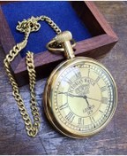 Resim hediyeconcepti Viktorian Watch London 1875 Ahşap Kutulu Köstekli Cep Saati 
