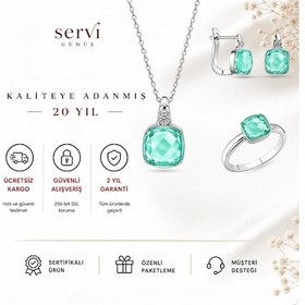 Resim Servi 925 Ayar Gümüş Pomelita Set-233 