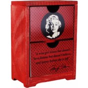 Resim Hediyekanalı Marilyn Monroe Tasarımlı Ahşap El Yapımı Şifonyer 