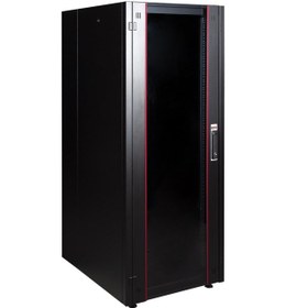 Resim Lande Demonte 32u 600x800 Hyperline Dikili Tip Rack Kabinet Siyah Ön Cam Kapak / Tekerlekli 