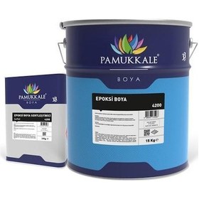 Resim Pamukkale 4200 Epoksi Boya 15 Kg+3 Kg Ral 6001 Çimen Yeşili 