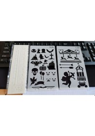 Resim Padalink "dıy Oyma Şablon Seti - Elektrikli Gravür Kalemi İle Kullanım İçin Çeşitli Desenler" 