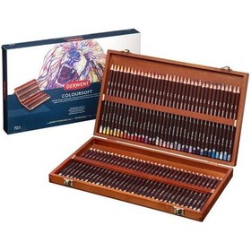 Resim Derwent Coloursoft Pencils Yumuşak Kuruboya 72'li Ahşap Kutu 