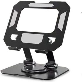 Resim 60 Derece Dönebilen Katlanabilir Metal Tablet-telefon Tutucu 