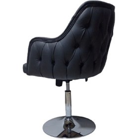 Resim Tekli Bekleme Koltuğu Tepsi Ayaklı Antrasit Renk Suni Deri 