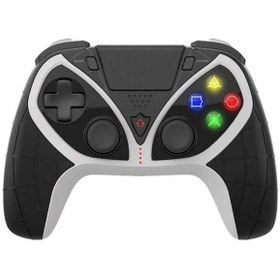 Resim Canpay Playstation 4 Oyun Kolu Joystick Işıklı Renkli Fonksiyon Tuşları, Kulaklık Girişi ve Dahili Hoparlör 