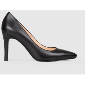 Resim Cabani Kadın Hakiki Deri Siyah İnce Topuklu Stiletto-siyah Siyah 