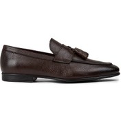 Resim Deery Hakiki Deri Kahverengi Erkek Püsküllü Loafer - 01989mkhvc01 Kahverengi 