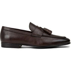 Resim Deery Hakiki Deri Kahverengi Erkek Püsküllü Loafer - 01989mkhvc01 Kahverengi 