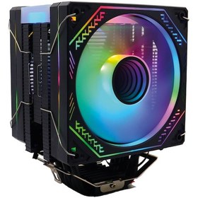 Resim Zoko Ice Pro Bp6 Siyah Auto Rainbow Fanlı Kule İşlemci Fanı 