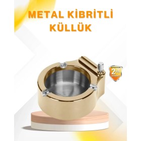 Resim Beruflic Çakmak Entegreli Küllük Yeniden Doldurulabilir Metal Gövde 
