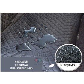 Resim Rotantix Siyah Araç Evcil Hayvan Örtüsü Koltuk Koruyucu Şilte Köpek Örtü Sıvı Su Geçirmez Araba Araç Kılıfı 