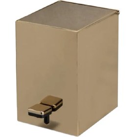 Resim System Banyo Aksesuarları Pedallı Kare Çöp Kovası 3 Lt Gold 262x245x180 mm 