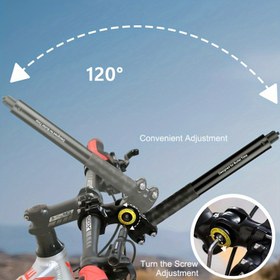 Resim Üçüncü Şahıs Perspektifi Motosiklet Bisiklet Direksiyon Montajı Selfie Çubuğu Gopro, Insta360, Spor Kamera Klipsi Tripod Braketi 27.94-109.98 Cm'ye Uygun 