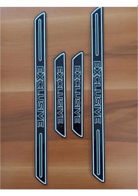 Resim Peugeot 504 Pleksi Kapı Eşiği 4'lü Set Ön Arka Pianoblack Exclusıve Yazılı Fs 