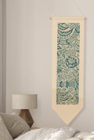 Resim William Morisse Duvar Halısı, Sanat Serisi Dekor, 100cm Kanvas Flama Askılı Duvar Örtüsü NO:727 - Renkli - 17 / 30 x 100 