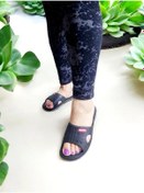 Resim Eva Rahat Taban Islak Zemine Uygun Plaj,deniz,havuz Terliği Siyah 