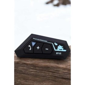 Resim İntora Interkom Intercom Kask Kulaklık BT22 Bluetooth Motosiklet Kulaklık 5.0 Bluetooth 