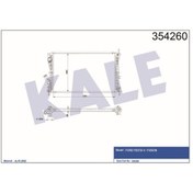 Resim KALE OTO Radyatör 354260 Su Radyatörü Ford: Fiesta 1.6 TDCI 90 Ps 02-12 