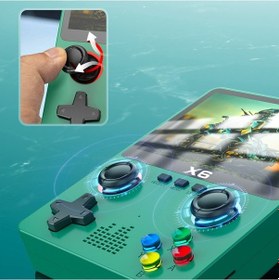 Resim Cbtx X6 HD 3.5'' Ekran El Oyun Konsolu Dahili Video Oyunları Makinesi Çift Joystick 