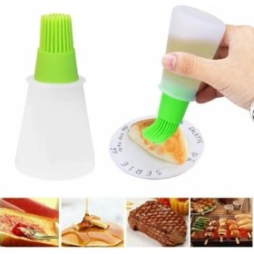 Resim Ramdet Yumurta-Yağ-Sos Fırçası Hazneli Silikon Yağdanlık Şeffaf Yağ Fırça 