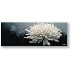 Resim Gri Büyük Çiçek - 200x70 