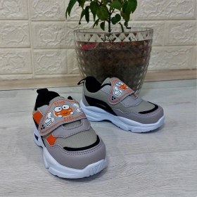 Resim M.P One 3127 Gri-Siyah Işıklı Fuspetli Bebe Spor Ayakkabı 