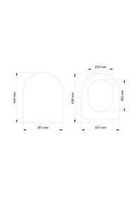 Resim Visam Mimoza Yavaş Kapanan Klozet Kapağı Üstten Sıkmalı 